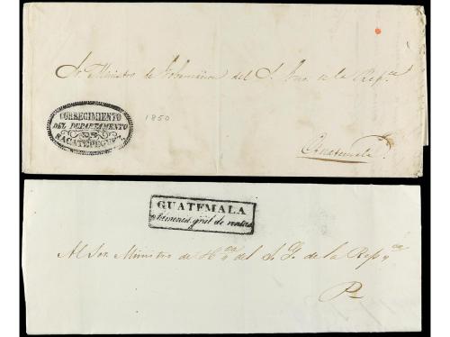 ✉ LOTES y COLECCIONES. 1800-1850. PERÚ. Conjunto de 45 carta