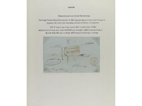 ✉ PORTUGAL: MADEIRA. 1785 a 1865. Colección montada en hoja 