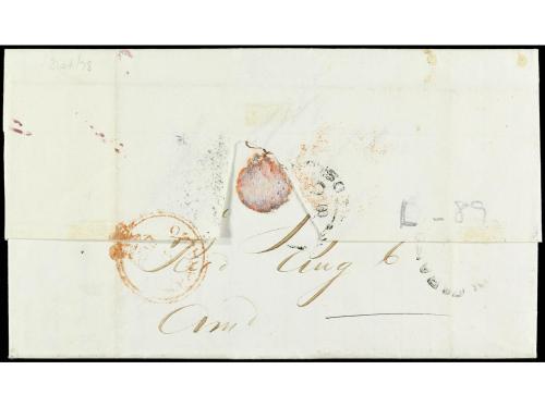 ✉ CHILE. 1868. VALPARAISO a NEW YORK marca PAID/AT/VALPARAIS