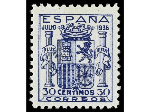 ** ESPAÑA. Ed. 801. 30 cts. azul MUY BIEN CENTRADO. Pequeña 