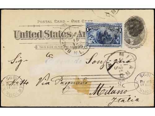 ✉ ESTADOS UNIDOS. Sc. 230. 1895. Dos Post card de 1 c., más 