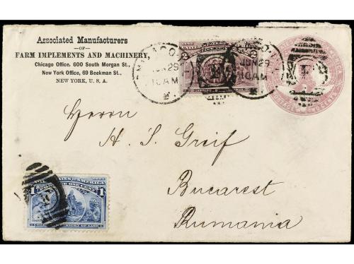 ✉ ESTADOS UNIDOS. Sc. 230/31. 1893. Dos Post Card de 2 c. vi