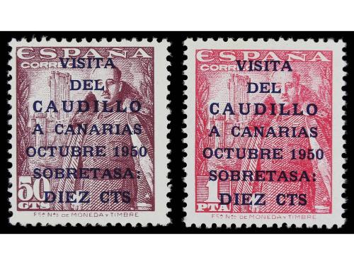 ** ESPAÑA. Ed. 1083A/B. CANARIAS CORREO I TIRADA. 2 valores.