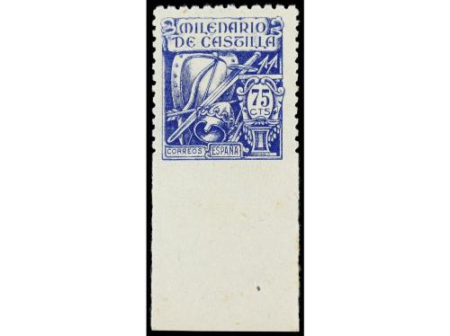 ** ESPAÑA. Ed. 979smz. 75 cts. azul SIN DENTAR MARGEN INFERI