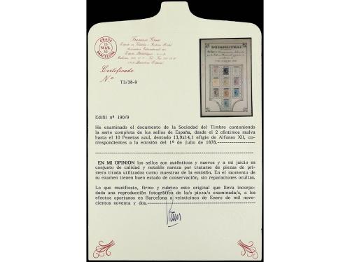 ESPAÑA. Ed. 190/99M. HOJA MODELO (Muestra) con leyenda Socie