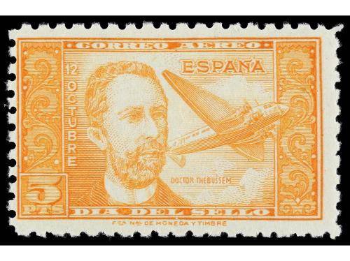 ** ESPAÑA. Ed. 983cca. 5 pts. naranja CAMBIO DE COLOR. Cat. 