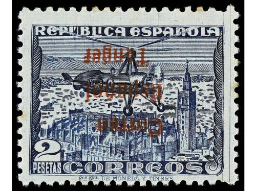 * COLONIAS ESPAÑOLAS: TANGER. Ed. 106hi, 106hhi. 2 pts. azul