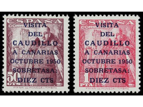 ** ESPAÑA. Ed. 1083A/B. CANARIAS CORREO I TIRADA. 2 valores.