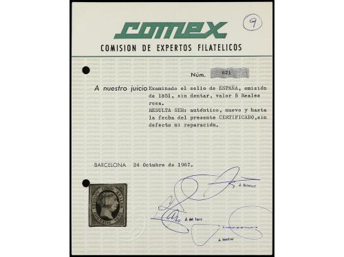 (*) ESPAÑA. Ed. 9. 5 reales rosa. Muy buen ejemplar. Cert. C