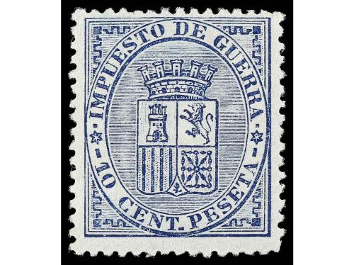 * ESPAÑA. Ed. 141/42. 5 c. negro y 10 c. azul. Muy bien cent