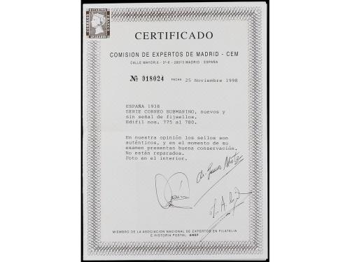 ** ESPAÑA. Ed. 775/80. SERIE COMPLETA. 6 valores. LUJO. Cert