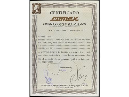 ** ESPAÑA. Ed. 781. HB. LUJO. Cert. COMEX. Cat. 900&euro;. 