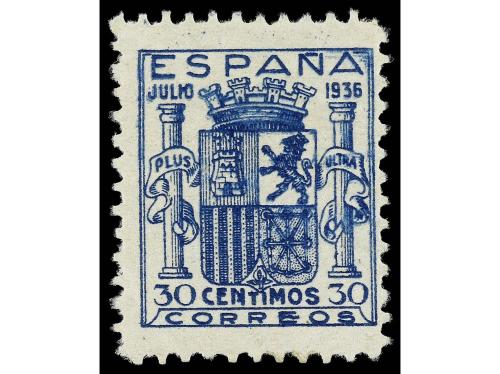 ** ESPAÑA. Ed. 801. 30 cts. azul. Buen ejemplar pese a leve 