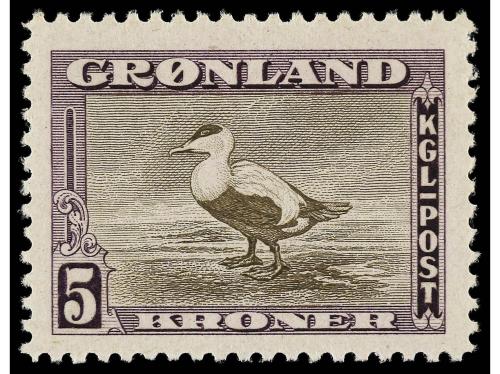 ** GROENLANDIA. Yv. 1/9, 10/8. 1938-45. Dos series completas