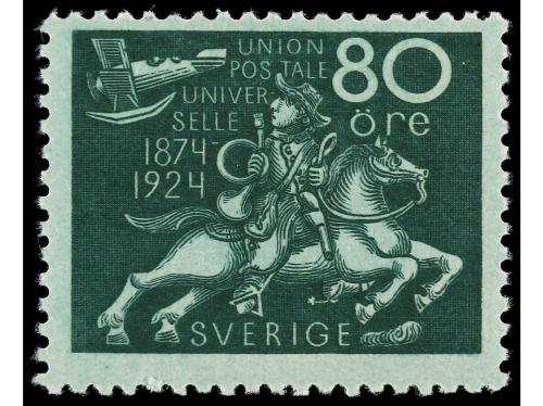 * SUECIA. Yv. 178/92. 1924. U.P.U. SERIE COMPLETA. 15 valore