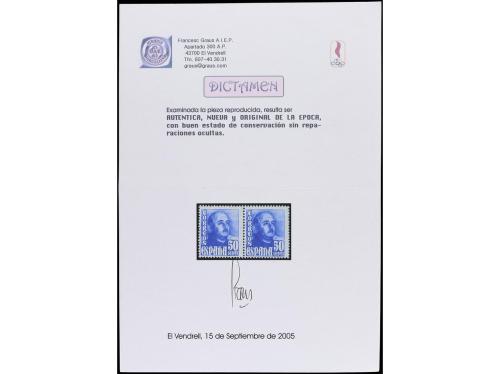 ** ESPAÑA. Ed. 1022cc (2). FRANCO. 50 cts. azul. CAMBIO DE C