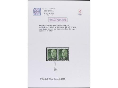 ** ESPAÑA. Ed. 1160cc (2). FRANCO. 5 pts. verde oliva. CAMBI