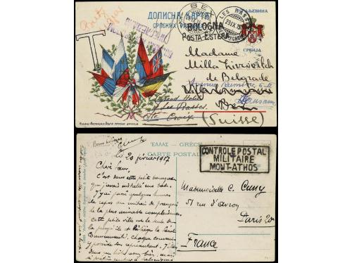 ✉ FRANCIA. 1915-20. CONJUNTO de 11 cartas y tarjetas circula