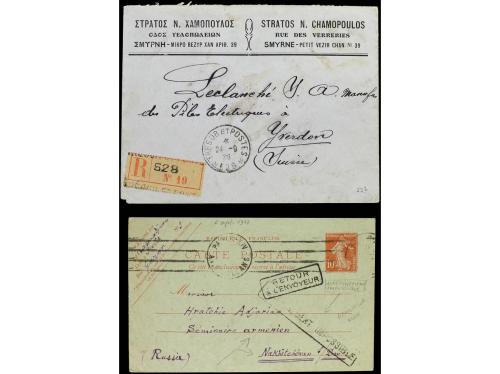 ✉ FRANCIA. 1915-20. CONJUNTO de 11 cartas y tarjetas circula