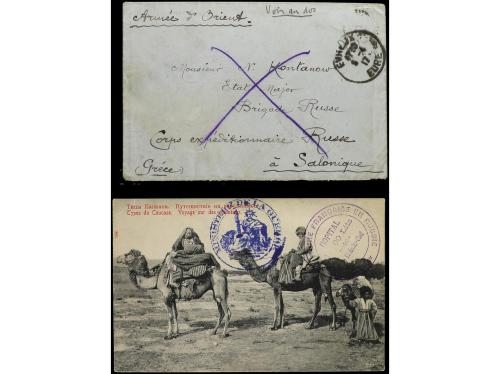 ✉ FRANCIA. 1915-20. CONJUNTO de 11 cartas y tarjetas circula