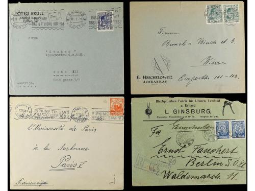 ✉ LITUANIA. 1921-39. CONJUNTO de 27 cartas circuladas con di