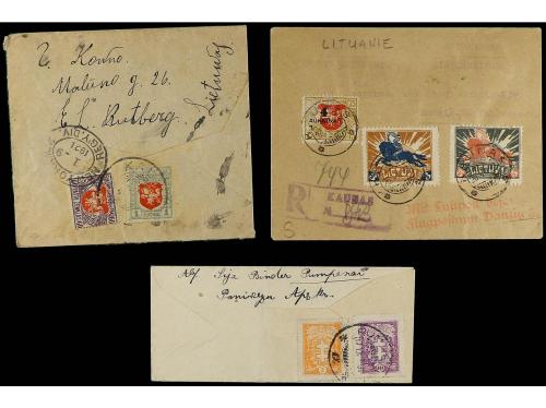 ✉ LITUANIA. 1921-39. CONJUNTO de 27 cartas circuladas con di