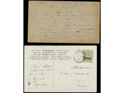 ✉ GRAN BRETAÑA. 1893-1922. LEVANTE. Conjunto de 10 cartas y 