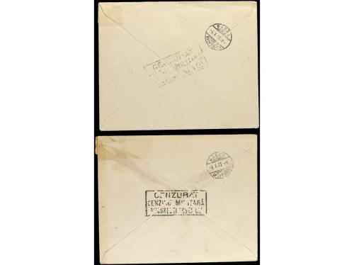 ✉ RUMANIA. 1919. DOS cartas circuladas a SUIZA con sellos ha