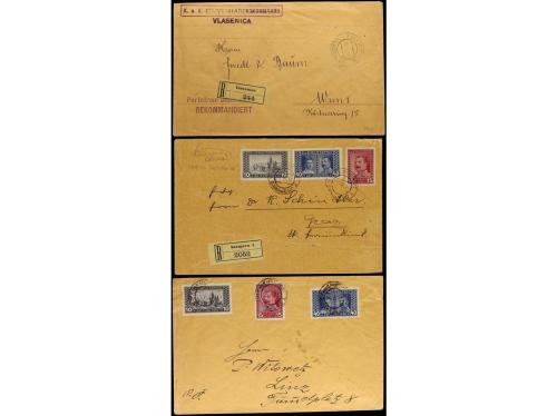 ✉ SERBIA. 1895-1915. CONJUNTO de 30 cartas y tarjetas con di