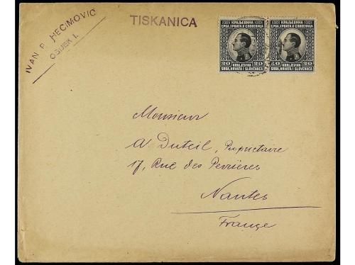 ✉ YUGOSLAVIA. 1917-42. CONJUNTO de 17 cartas y tarjetas, tam