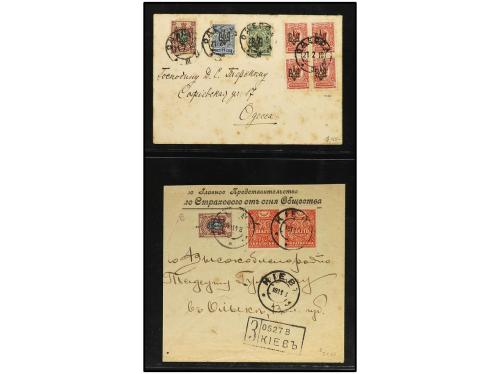 ✉ RUSIA. 1918-23. UKRANIA. Conjunto de 26 cartas, la mayoría