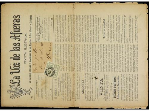 ✉ ESPAÑA. Ed. 173. 1894. Revista "La Voz de las Afueras" env