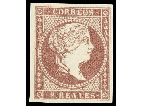 ** ESPAÑA. Ed. 49 y 50. 1 real azul y 2 reales violeta. PIEZ