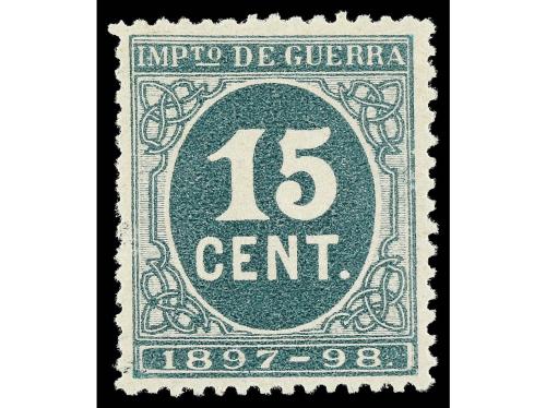 ** ESPAÑA. Ed. 234. 15 cts. verde. Muy bien centrado. Dentad