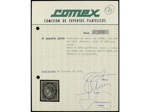 ** ESPAÑA. Ed. 91. 10 cents. verde. Excelente centraje. PIEZ