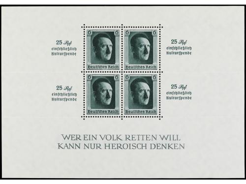 ** ALEMANIA. Yv. HB-10 y 11. 1937. IMPERIO. Dos HOJITAS BLOQ