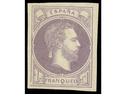 * ESPAÑA. Ed. 158. 1 real violeta. Muy buen ejemplar. Se inc