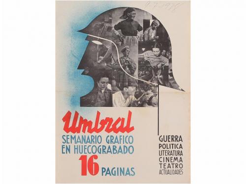 1938. CARTEL. UMBRAL. LA REVISTA DE TODOS LOS ANTIFASCISTAS.