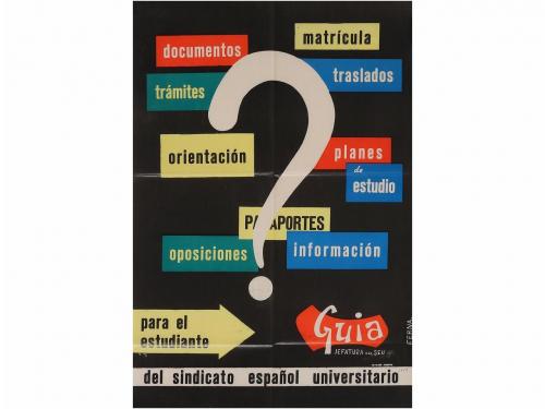1960 ca. CARTEL. ALBERGUES DE VERANO SEU. 67 x 46 cm (26,5 x