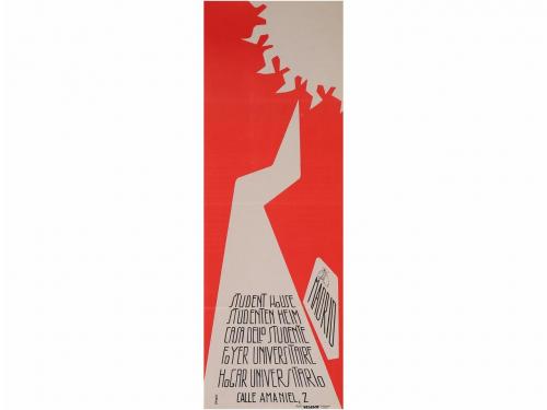 1960 ca. CARTEL. ALBERGUES DE VERANO SEU. 67 x 46 cm (26,5 x
