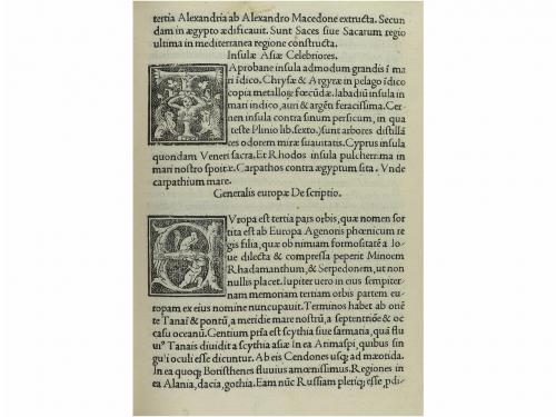 1496-1505 ca. LIBRO. (INCUNABLE-POSTINCUNABLE-GEOGRAFÍA-AST