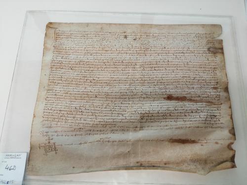 1500. MANUSCRITO. (PERGAMINO-GIRONA). DOCUMENTO NOTARIAL MA