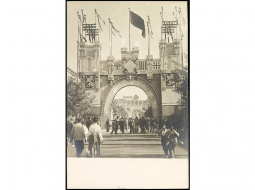 1920 ca. POSTALES. (ZARAGOZA). ARCOS DE TRIUNFO PARA RECIBI