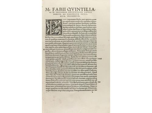 1529. LIBRO. (ORATORIA-CLÁSICOS). QUINTILIA, M. FABII:. INST