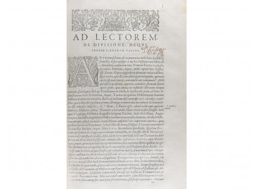 1608. LIBRO. (HISTORIA CLÁSICA). TACITUS, CAJUS CORNELIUS;