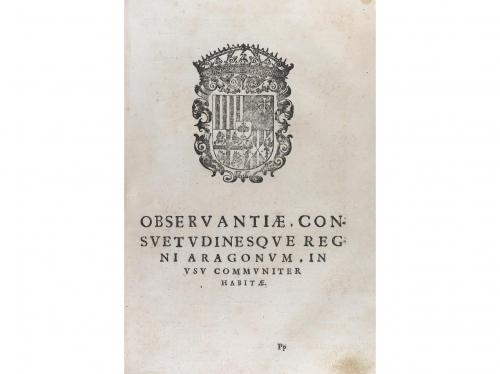 1664. LIBRO. (DERECHO). ACTOS DE CORTES DEL REYNO DE ARAGÓN