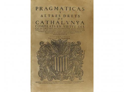 1704. LIBRO. (DERECHO CATALÁN). CONSTITUTIONS Y ALTRES DRET