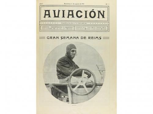 1910. REVISTA. (AVIACIÓN). AVIACIÓN. Barcelona: Tipografía d