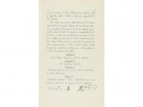 1985. LIBRO. (FACSÍMIL). CONSTITUCION POLITICA DE LA MONARQU