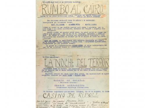 1935. PROGRAMA DE MANO. RENAU:. RUMBO AL CAIRO. Programa pas